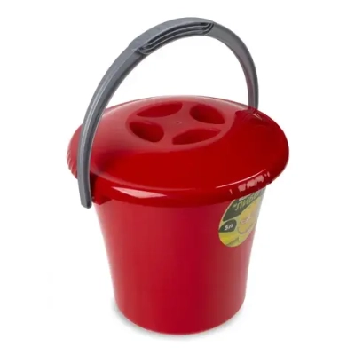 Ведро Либерти 5л с крышкой красное С602ККРА (комплект 15 шт)
