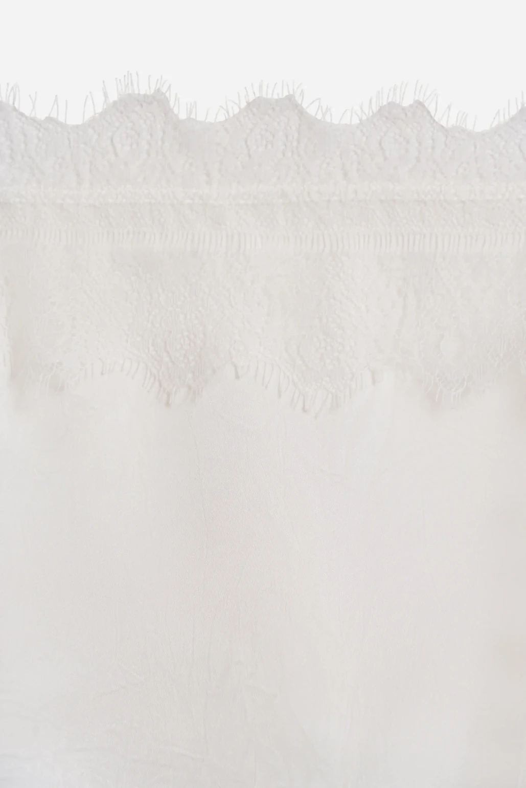 Топ с кружевом белый