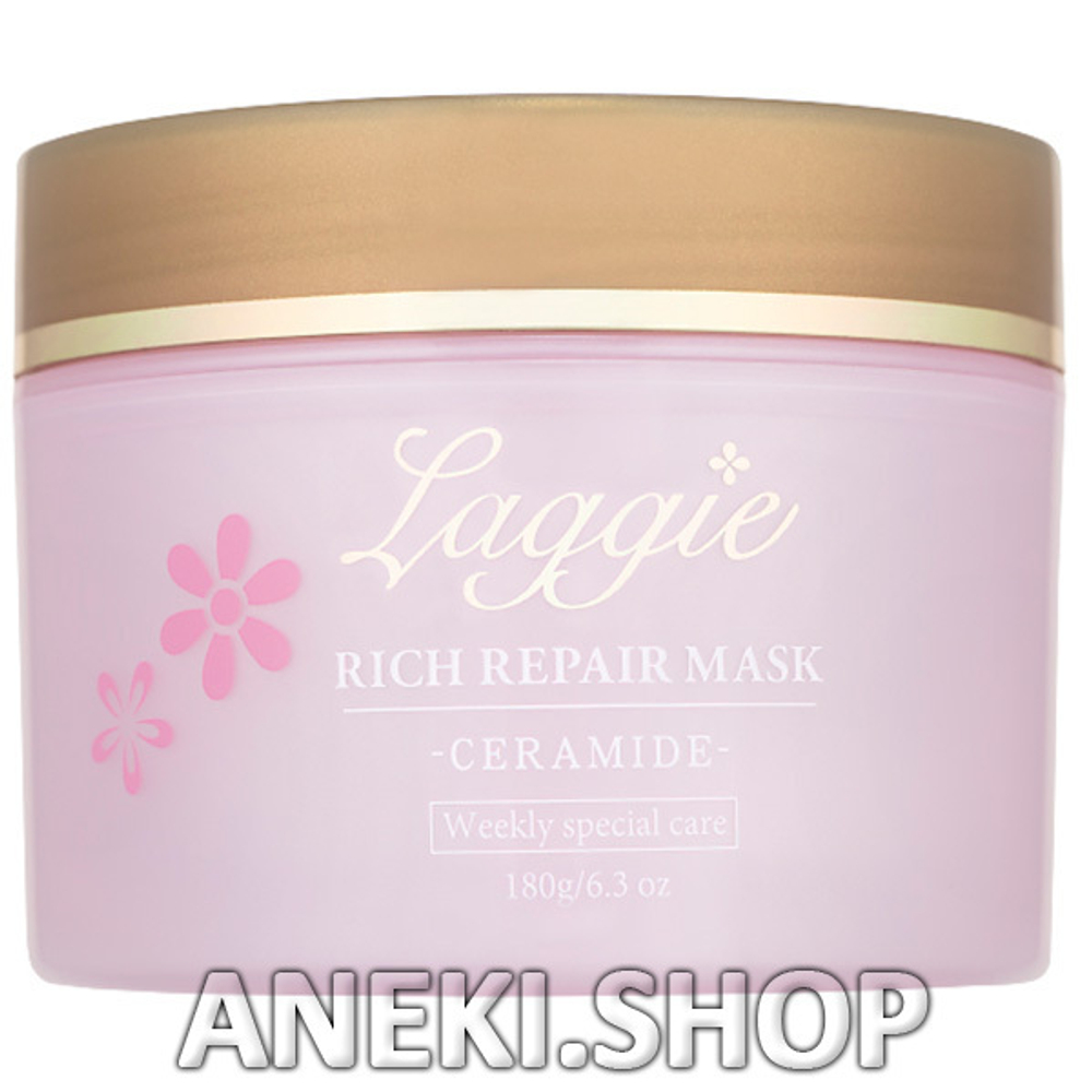 Маска интенсивная для сильно поврежденых волос 180 г Bigaku Laggie Rich Ceramide Repair Mask