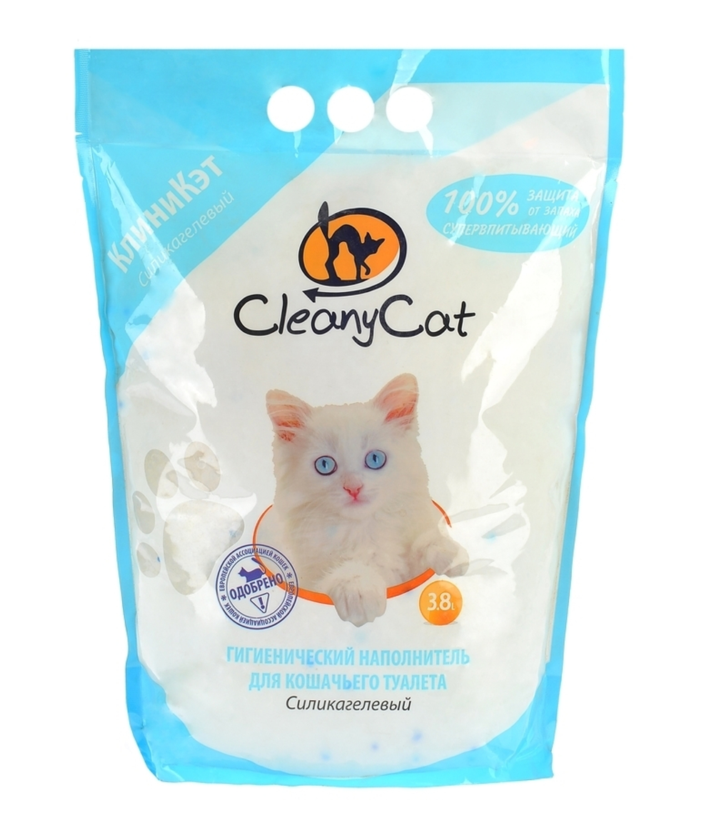 Силикагелевый наполнитель CleanyCat  для кошачьего туалета, 3.8 л