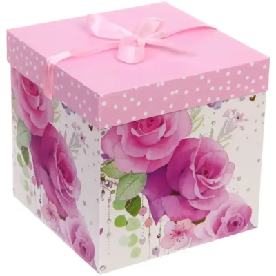 Коробка подарочная «Цветочная нежность» 22*22*22 см, микс