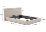 Blok Кровать бежевая со съемными чехлами для матраса 160 х 200 см