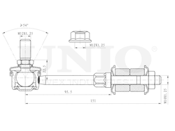 Стойка стабилизатора передняя UNIO SSP-50178