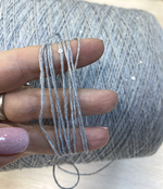 Пряжа на бобине (Италия) 100% хлопок с пайетками 100г- 450м 280 г