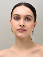 Серьги "Two shell pearl" Bicolor