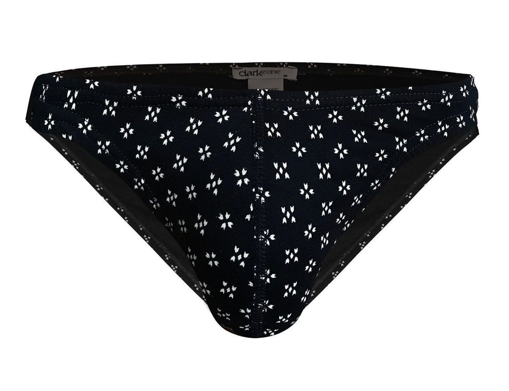 Черные мужские трусы-слипы с принтом (Размер: S) (Цвет: черный)