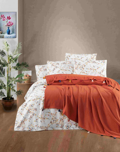 Комплект постельного белья ЭФОР Ранфорс Пике "VITALY" 2-спальный V-Кирпичный