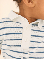 Поло вязаное для мальчика Next AA9-494, Белый, Синий