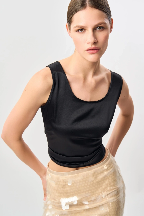 Топ без рукавов из шелка