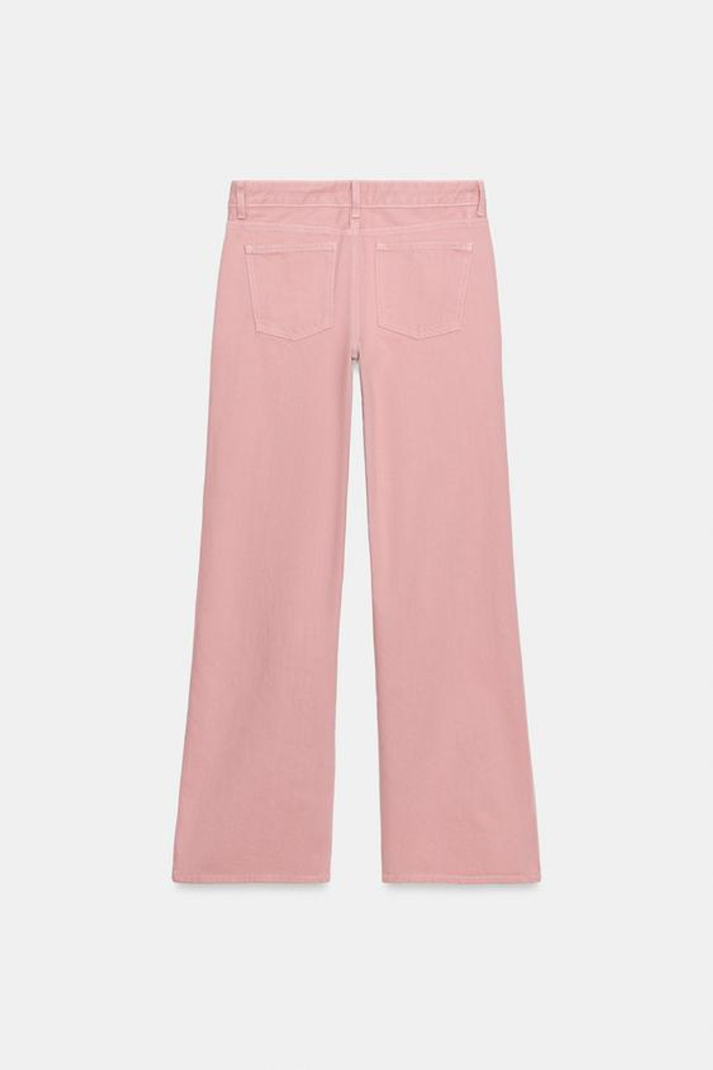 ZARA ДЖИНСЫ TRF РЕВЕРСИВНЫЕ СО СРЕДНЕЙ ПОСАДКОЙ, РОЗОВЫЙ