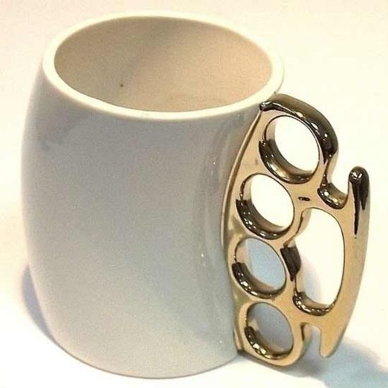 Кружка керамическая "Кастет" белая, 300мл