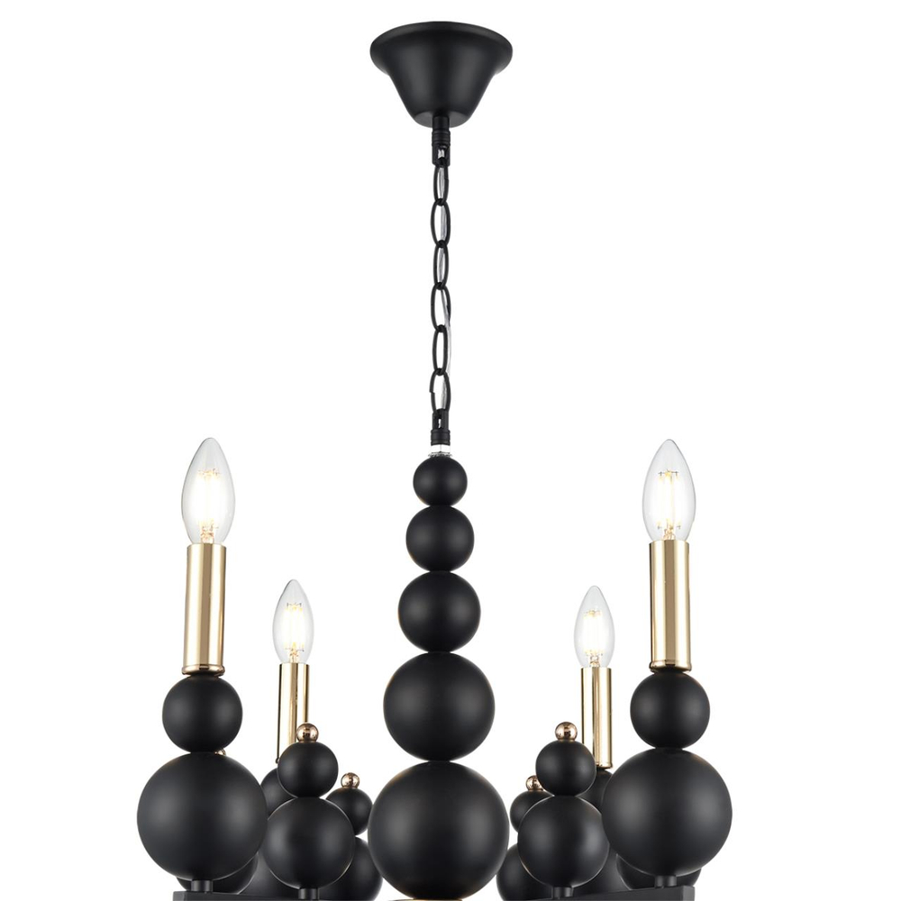 8106/6 MODERNI LN26 130 черный/золото, металл Люстра Е14 6*40W 220V NANA