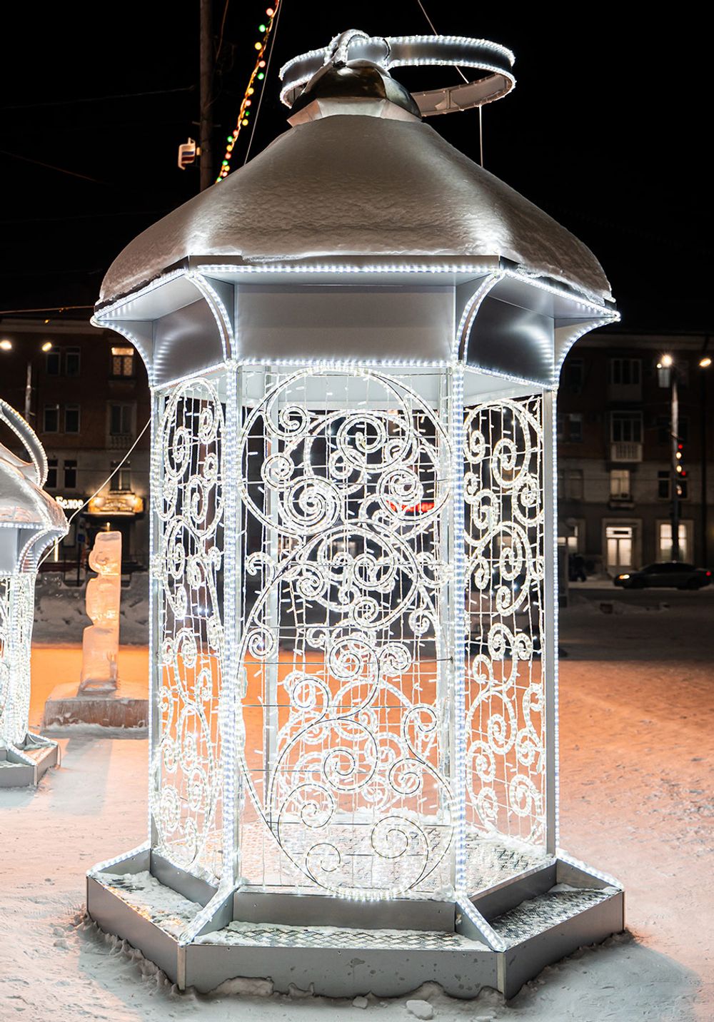 Светодиодная конструкция "Фонарь Зимний" холодный свет