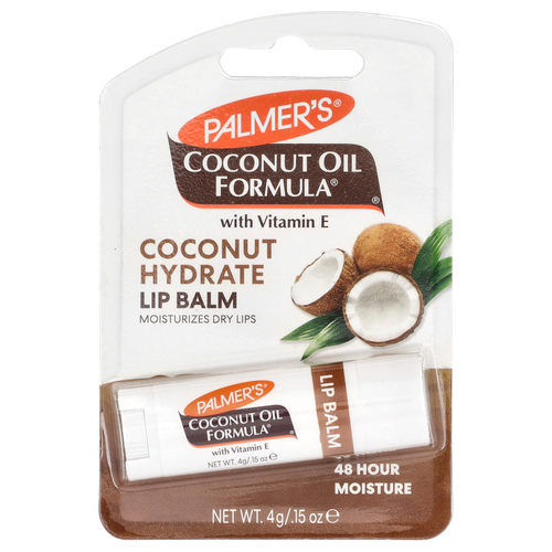 Palmer's, Coconut Oil Formula® с витамином E, увлажняющий кокосовый бальзам для губ, 4 г (0,15 унции)