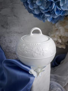 Сахарница с крышкой 210 мл, d 9 см h 8,4 см, фарфор, Primavera