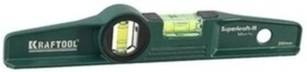 Уровень KRAFTOOL "SUPERKRAFT-M" литой, 2 ампулы, 0,5мм/м, 250мм.