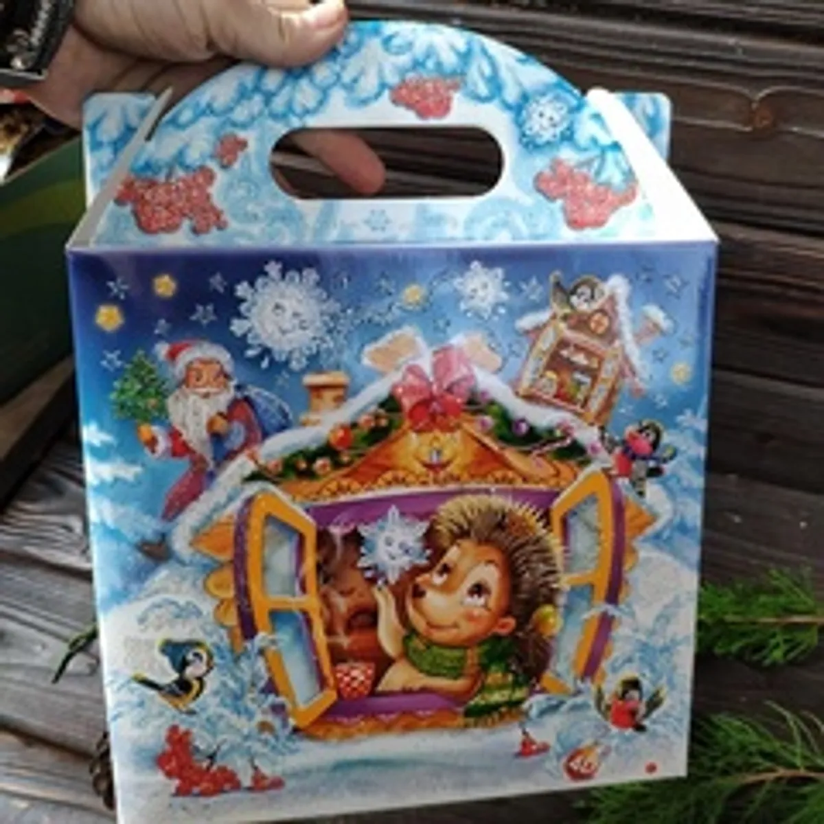 Коробка сборная 28*20,5*8 Снежинка большая 