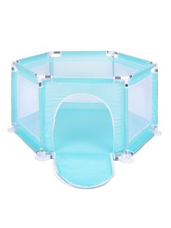 Манеж детский шестигранный (113*130*65) цвет бирюзовый (М8-4)