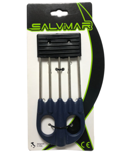 Наконечник Пятизубец Salvimar AA015 с фиксатором и с чехлом (оцинкованная сталь)