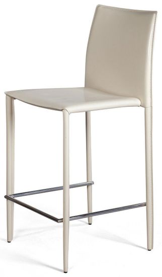 Стул полубарный Rolf, кожа бежевый