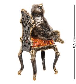 Народные промыслы AM-1921 Фигурка «Кот Жизнь удалась» (латунь, янтарь)