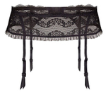 Широкий кружевной пояс для чулок Lilly (Размер: S) (Цвет: белый)