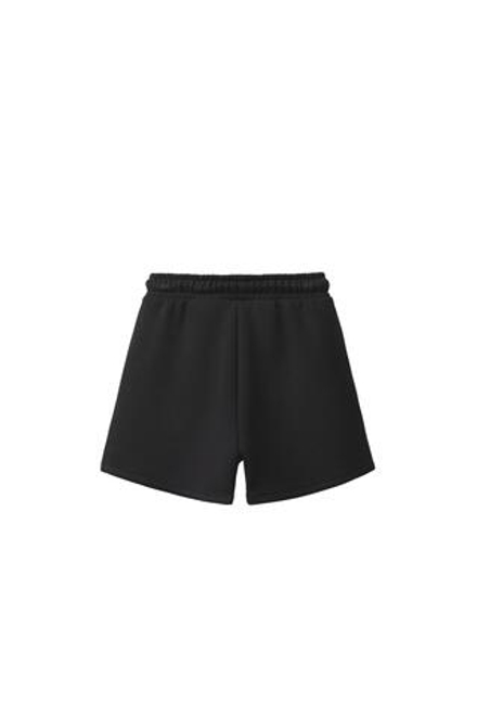 ZARA ШОРТЫ INTERLOCK С НАШИВКОЙ, ЧЕРНЫЙ