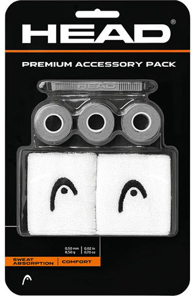 Напульсник теннисный Head New Premium Accesory Pack white/grey 3P