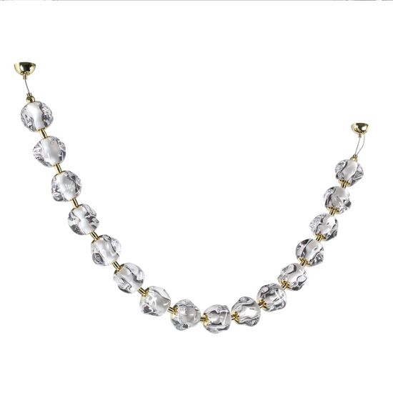 5085/64L L-VISION ODL25 565 золото/прозрачный/металл/акрил Подвес- бусы LED 64W 4000K 3200Лм JEMSTONE