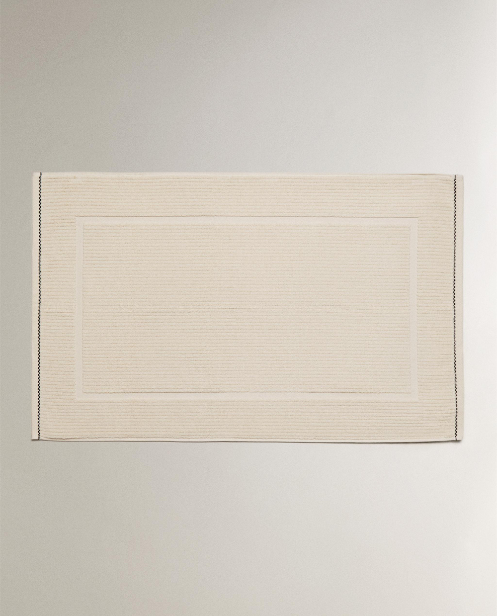 Zara Home коврик для ванной из хлопка, песочный, в полоску, 50x80 см