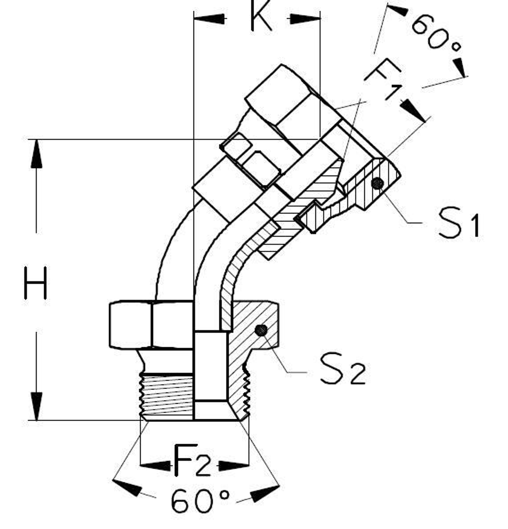 Соединение PF45 BSP 3/4"