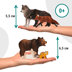 Лесные звери - 6 фигурок с аудиосказками