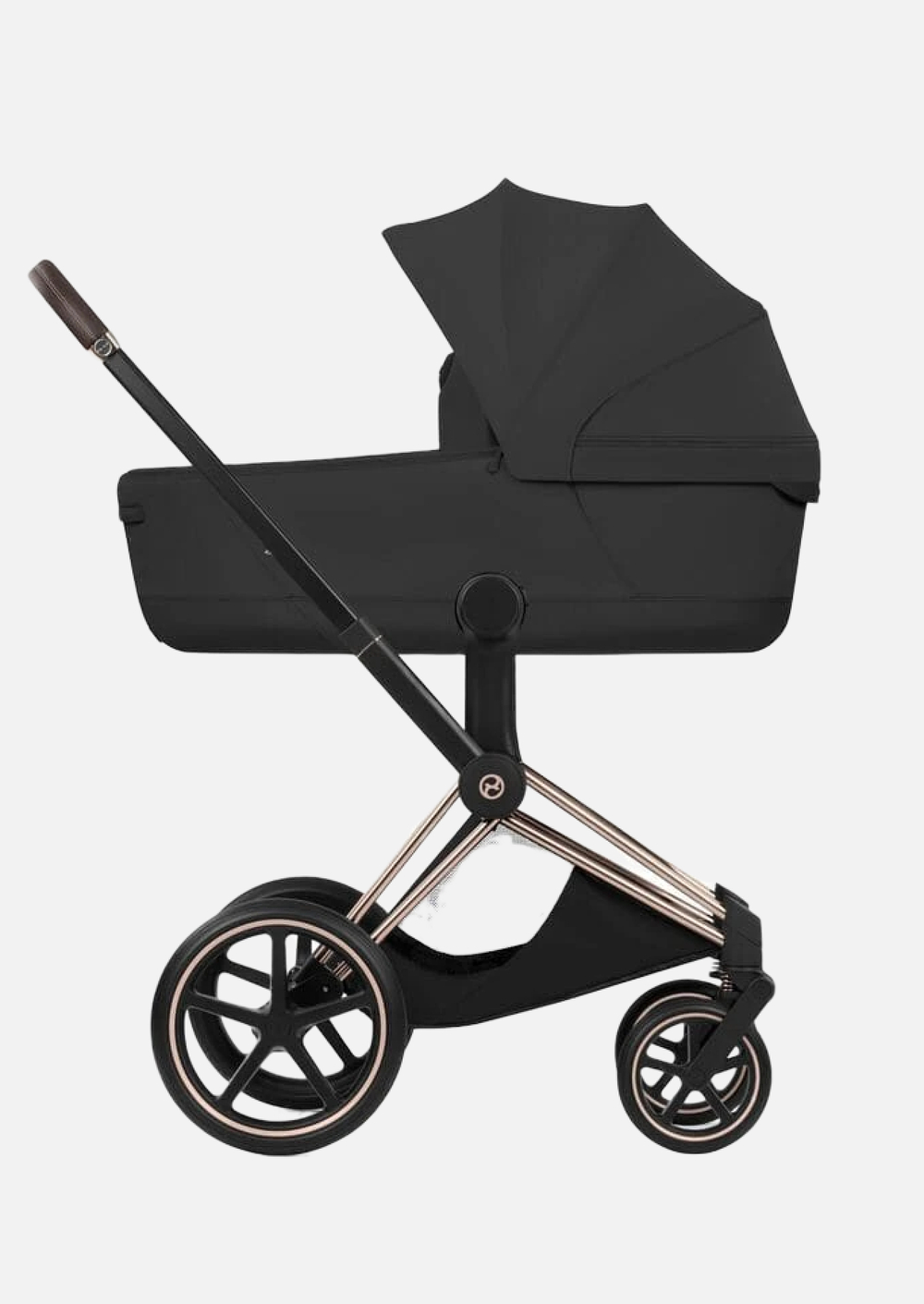 Cybex Priam 5 Style, в цвете Sepia Black (шасси Rose Gold) + автокресло Cybex Cloud G3