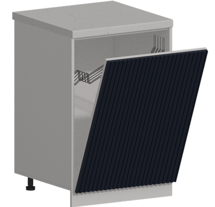 Кухня Модуль ШНВ 600 Белый / Индиго софт