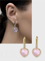 Серьги "Royal Love" Gold c лавандовым аметистом