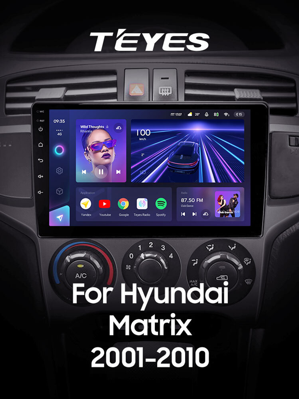 Teyes CC3 9" для Hyundai Matrix 2001-2010