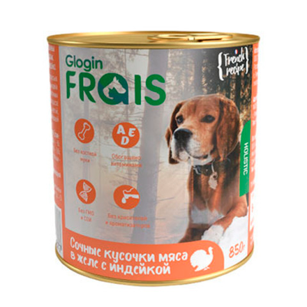 Frais Classique Консервы для собак Индейка в желе, 850гр