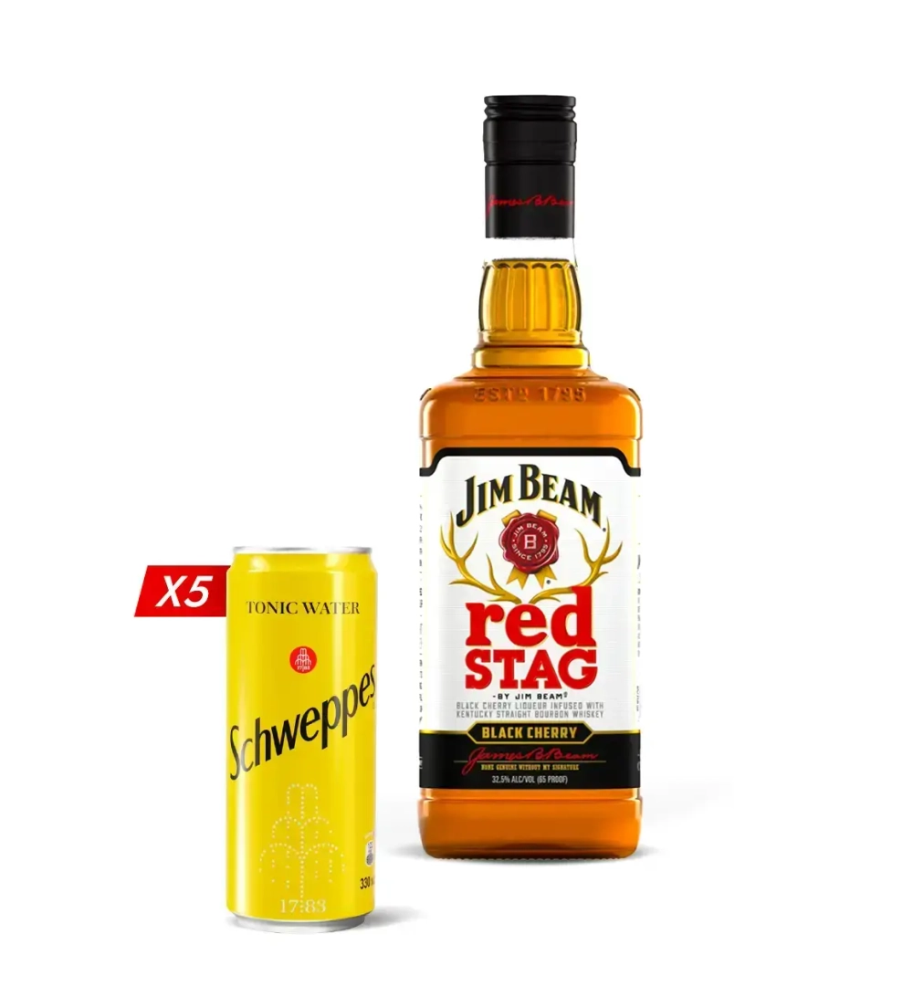 Jim Beam Red Stag 0,7 л. + Schweppes 5 шт.