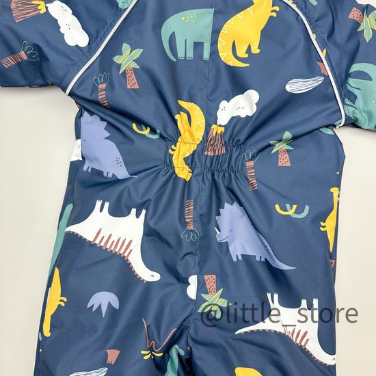 Комбинезон демисезонный "Динозавры" индиго
