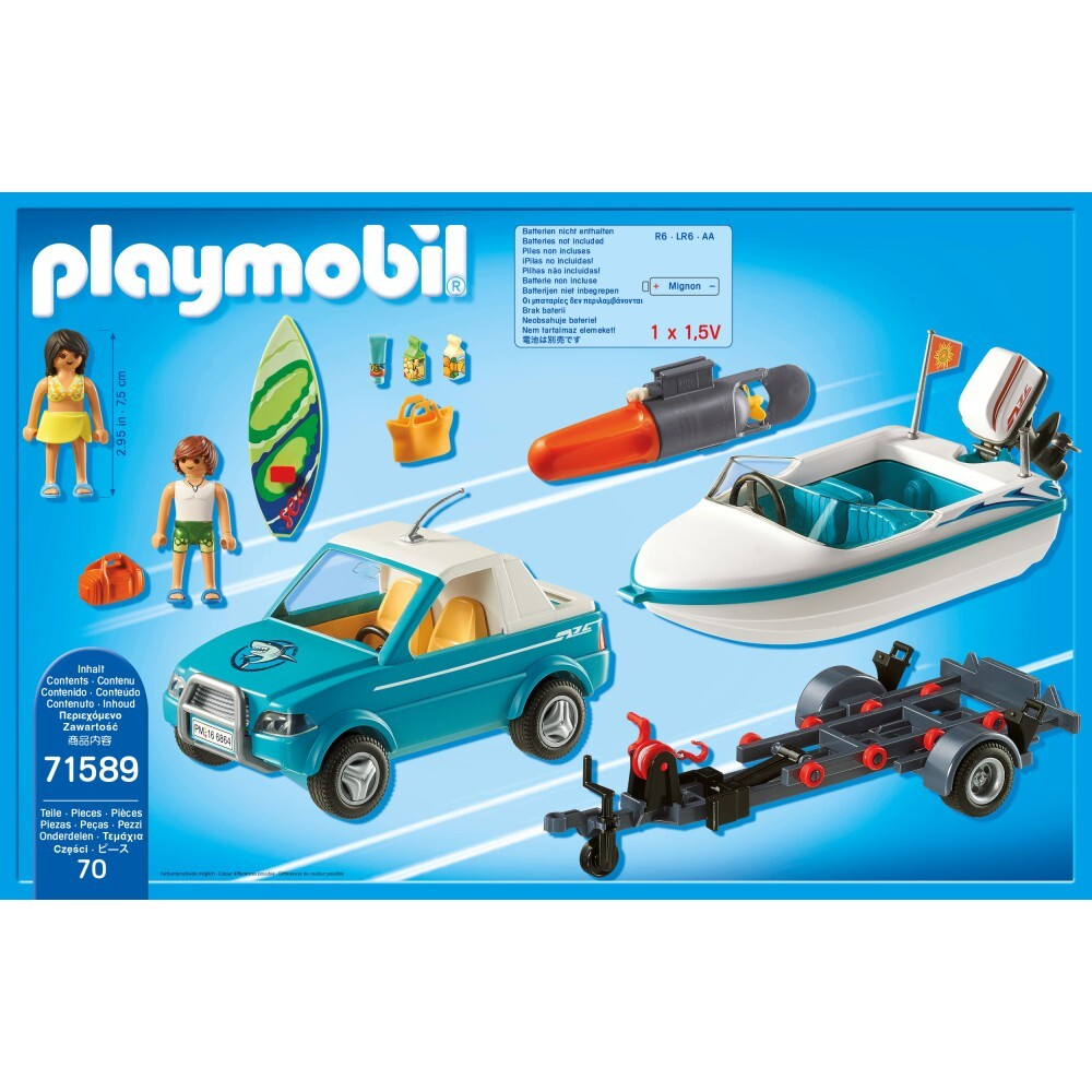 Playmobil - Пикап с моторной лодкой 71589 / артикул   71589  / GTIN 4008789715890