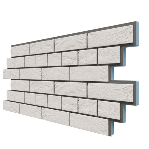 Термопанель фасадная Венецианский кирпич 20 мм Доломит Белый