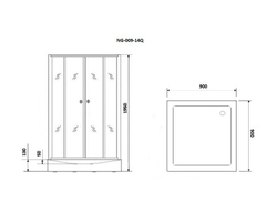 Душевой уголок Niagara NG-009-14QT