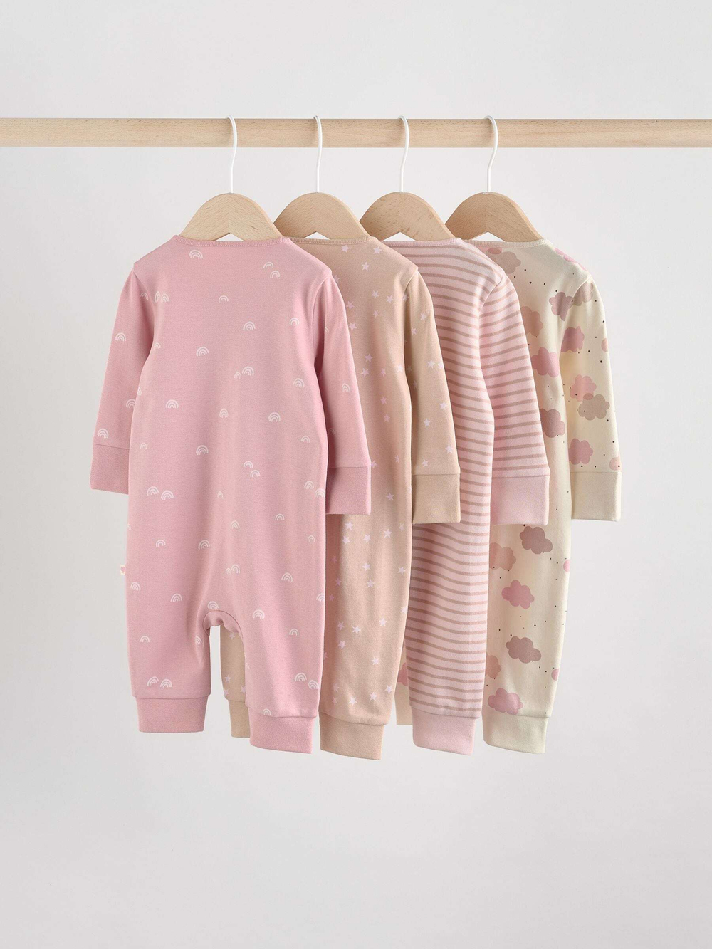 Комбинезон / Cлип для малышей Next AW2-289, 4 шт., Розовый, Бежевый