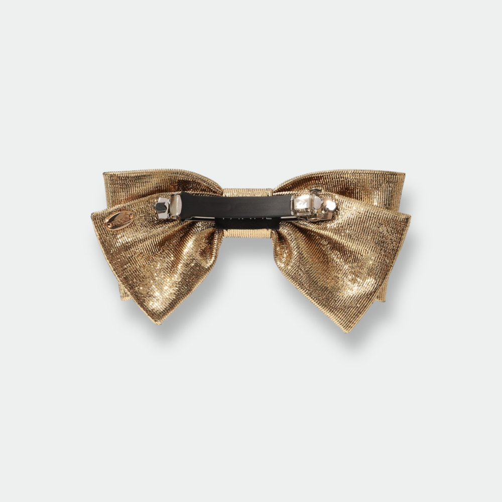Бант из золотого жаккарда
