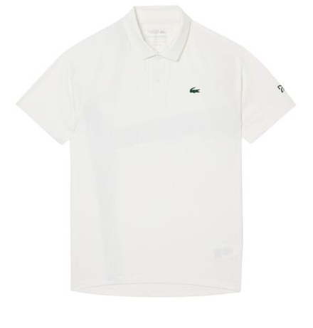 Мужское теннисное поло Lacoste Tennis x Novak Djokovic On Court - белое