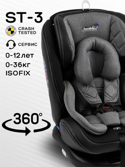 Автокресло детское AMAROBABY ST-3,Isofix класс D, группа 0+/1/2/3