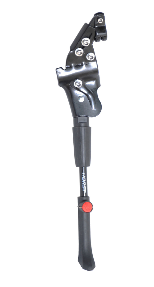 Подножка алюминий H002 22-28" регулируемая универсальный двухперьевая черная HORST