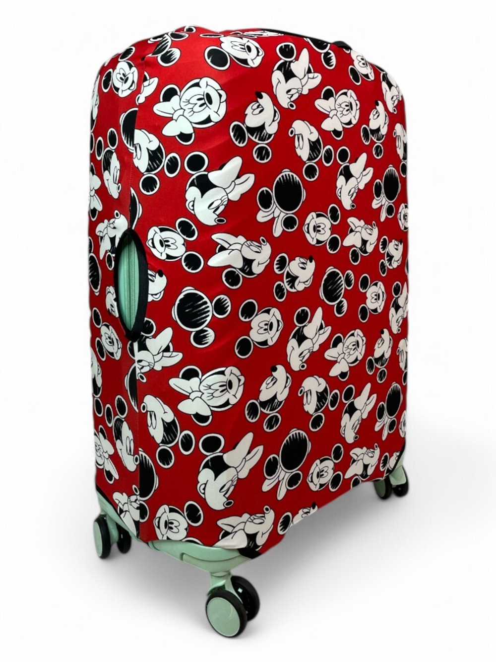 Чехол на чемодан 28", цвет красный/разноцветный, Микки