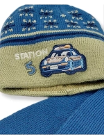 Шапка с шарфом для мальчика детская на весну и осень