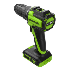 Дрель-шуруповерт акк. Greenworks DD345, 24V, б/щет,0-450/0-1850 об/мин, 25/45 Нм,1,5-13мм, LED, (3708307)